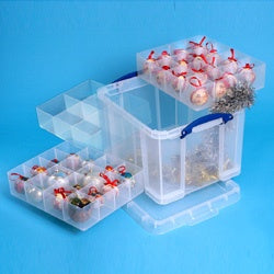 Really Useful Boxes Stapelbox, 480 × 390 × 310 mm, 35 l, Kunststoff, Transparent, Verstärkter Boden