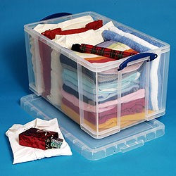 Really Useful Boxes 68504400 Aufbewahrungsbox 84 l – Kunststoff – Transparent – 710 × 380 × 440 mm