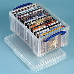 Really Useful Boxes Really Useful Box Aufbewahrungsbox 9 l – Kunststoff – transparent – mit Griff – 395 × 155 × 255 mm
