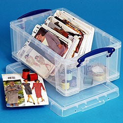 Really Useful Boxes Really Useful Box Aufbewahrungsbox 9 l – Kunststoff – transparent – mit Griff – 395 × 155 × 255 mm