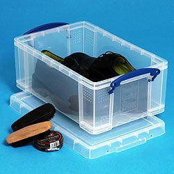 Really Useful Boxes Really Useful Box Aufbewahrungsbox 9 l – Kunststoff – transparent – mit Griff – 395 × 155 × 255 mm