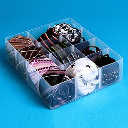 Really Useful Boxes Einsatz für Ordnungsboxen, 375 × 310 × 90 mm, Kunststoff, transparent, 12 Fächer