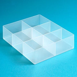 Really Useful Boxes Einsatz für Ordnungsboxen, 375 × 310 × 90 mm, Kunststoff (PP), transparent, 6 Fächer