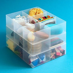 Really Useful Boxes Einsatz für Ordnungsboxen, 375 × 310 × 90 mm, Kunststoff (PP), transparent, 6 Fächer