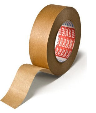 tesa Krepp-Abdeckband 4309 – 75 mm × 50 m, beige, für diverse Oberflächen, Krepp-Papier