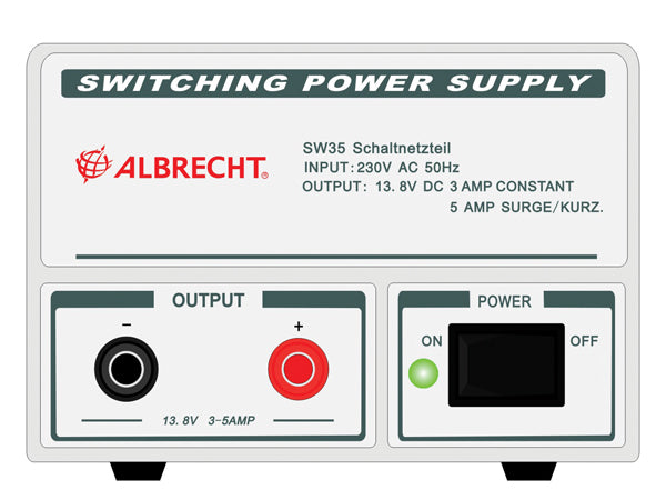 Albrecht SW 35 Schaltnetzteil 13,8 V DC 3–5 A – für Radio – weiss