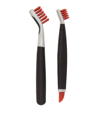 OXO Fugen-/Detailbürste Tiefenreinigungs-Set – Nylon, Ø 3,8 cm, Kunststoff, Orange, spülmaschinenfest