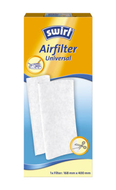 Swirl Universal Staubsaugerfilter – für alle Staubsauger – 168 × 400 mm – 1 Stück – Weiss
