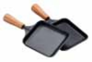 TTM Raclette-Pfännchen – 8,5 × 7,5 cm, 2 Stk., Schwarz
