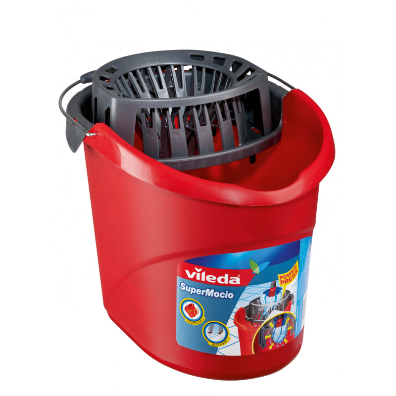 Vileda Putzeimer SuperMocio – 15 l, Kunststoff, Rot, für Mocio Wischmop-System