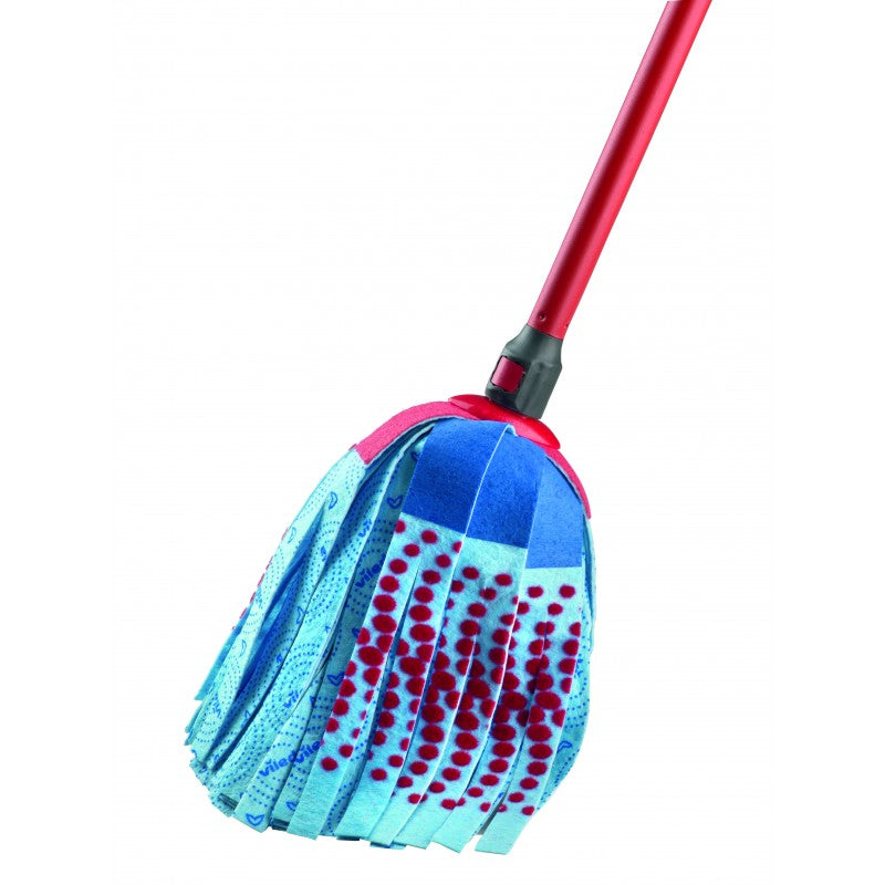 Vileda SuperMocio Velour – Ersatzbezug, Blau – für Vileda Mop SuperMocio, 1 Stück