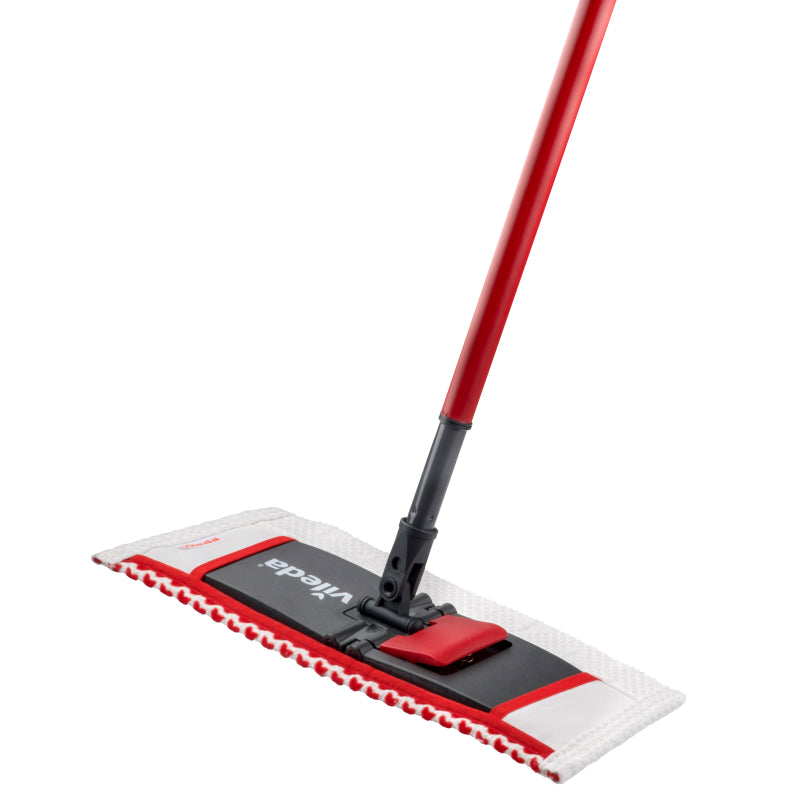 Vileda Flachwischer WischMat Extra – Teleskopstiel 80–140 cm – Kunststoff – Rot
