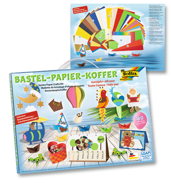 Folia Ganzjahres-Bastelkoffer – 110-teilig