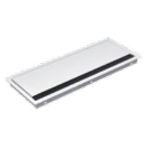 Bachmann CONI COVER Einbausteckdosenleiste, Einbau, Edelstahl, 387×149 mm – Weiss