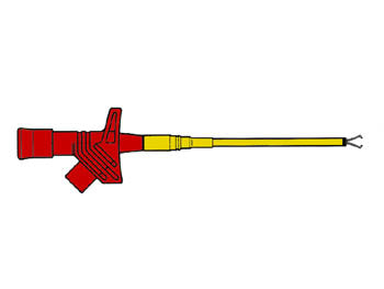 Velleman HM6410S Klemmprüfspitze – Rot, 4 mm Buchse