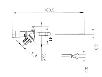 Velleman HM6410S Klemmprüfspitze – Rot, 4 mm Buchse