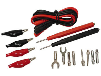 Velleman TLM10 – Prüfspitzen-Set – 900 mm, Bananenstecker, 30 V/2 A, Schwarz/Rot, 12 Stück