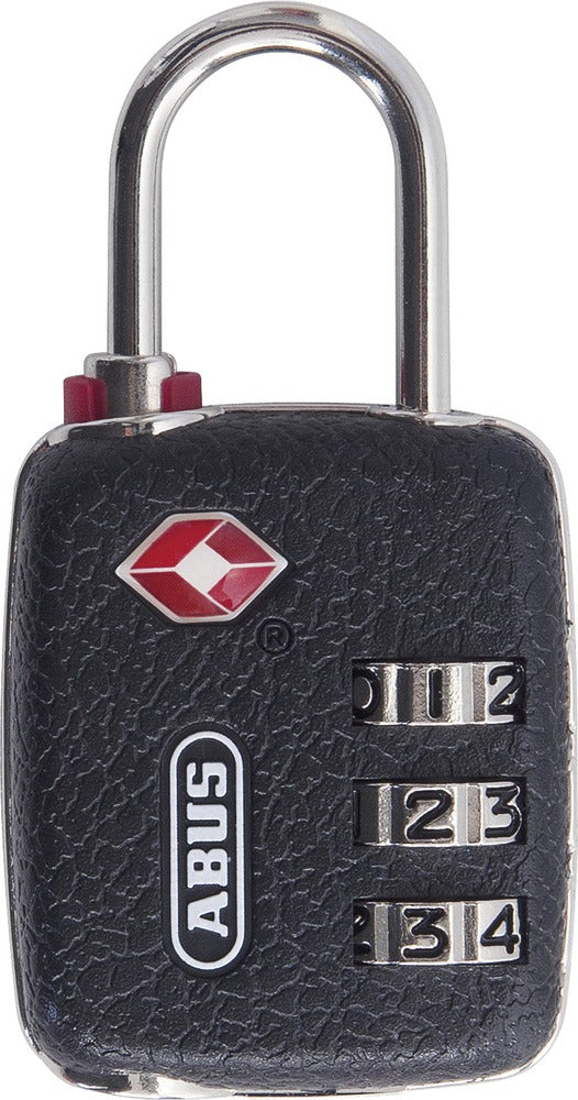 ABUS TSA-Gepäckschloss 146TSA/30 B – Zahlenschloss, Schwarz, Kunststoff, 1 Stk.