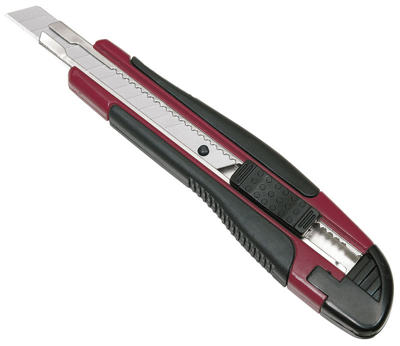 Kraftwerk 3310 – Abbrechmesser 9 mm, einziehbar, schwarz, rot, 1 Stk.