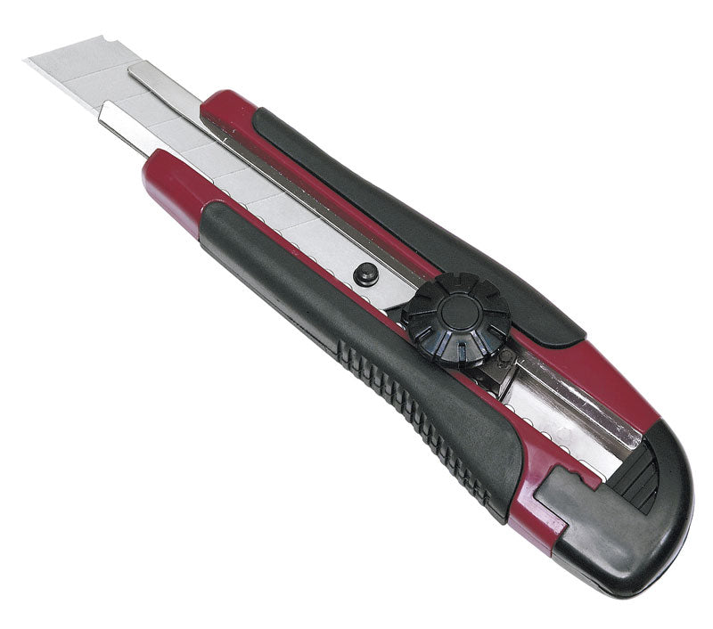 KRAFTWERK 3315 – Abbrechmesser 18 mm, Stellrad, einziehbar, schwarz, 1 Stk.