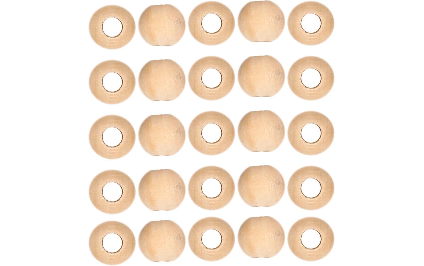 lalana Holzperlen – Braun – Ø 12 mm, Loch 5 mm – 25 Stk.