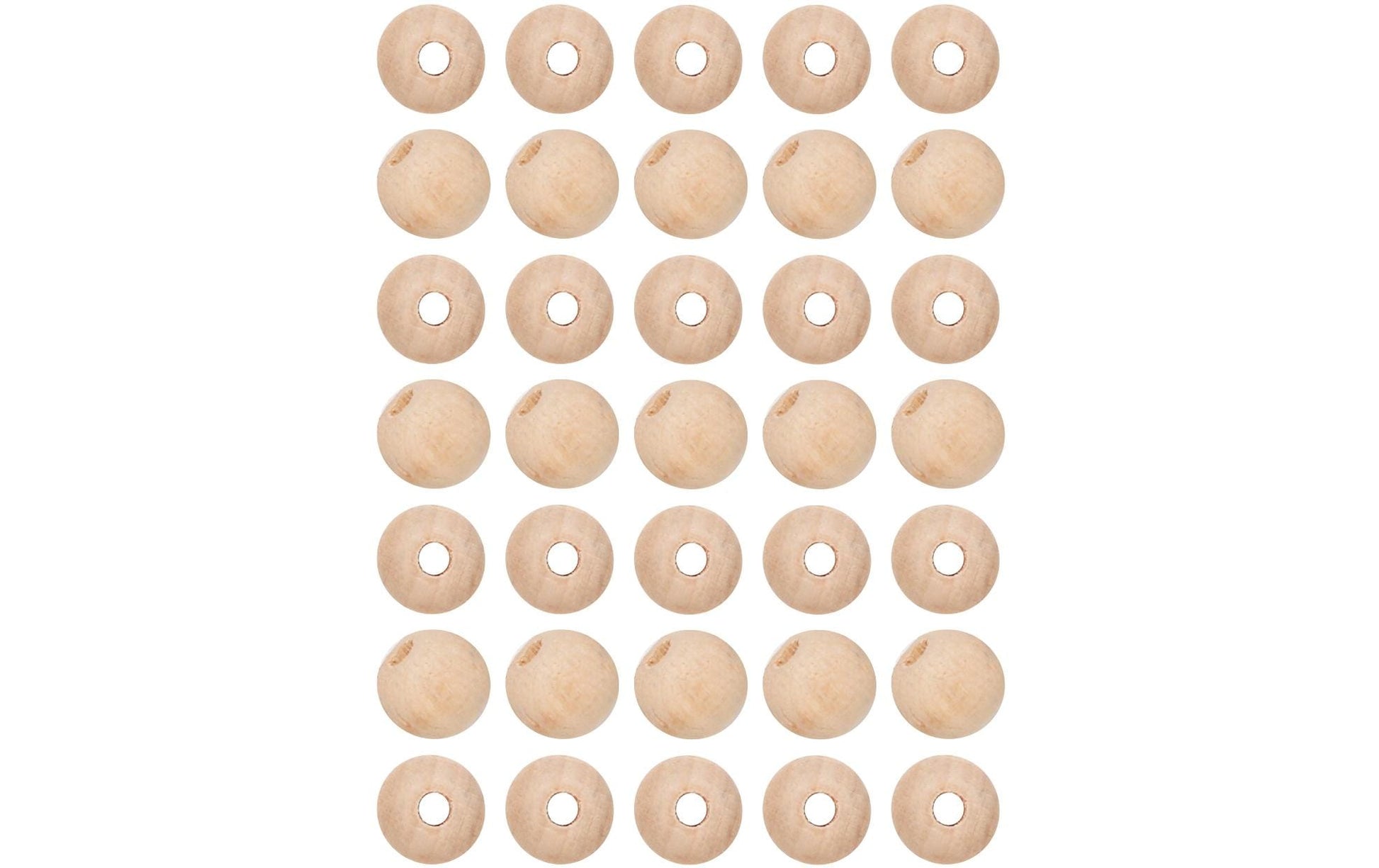 lalana Holzperlen, rund – braun – Ø 10 mm – 35 Stk.