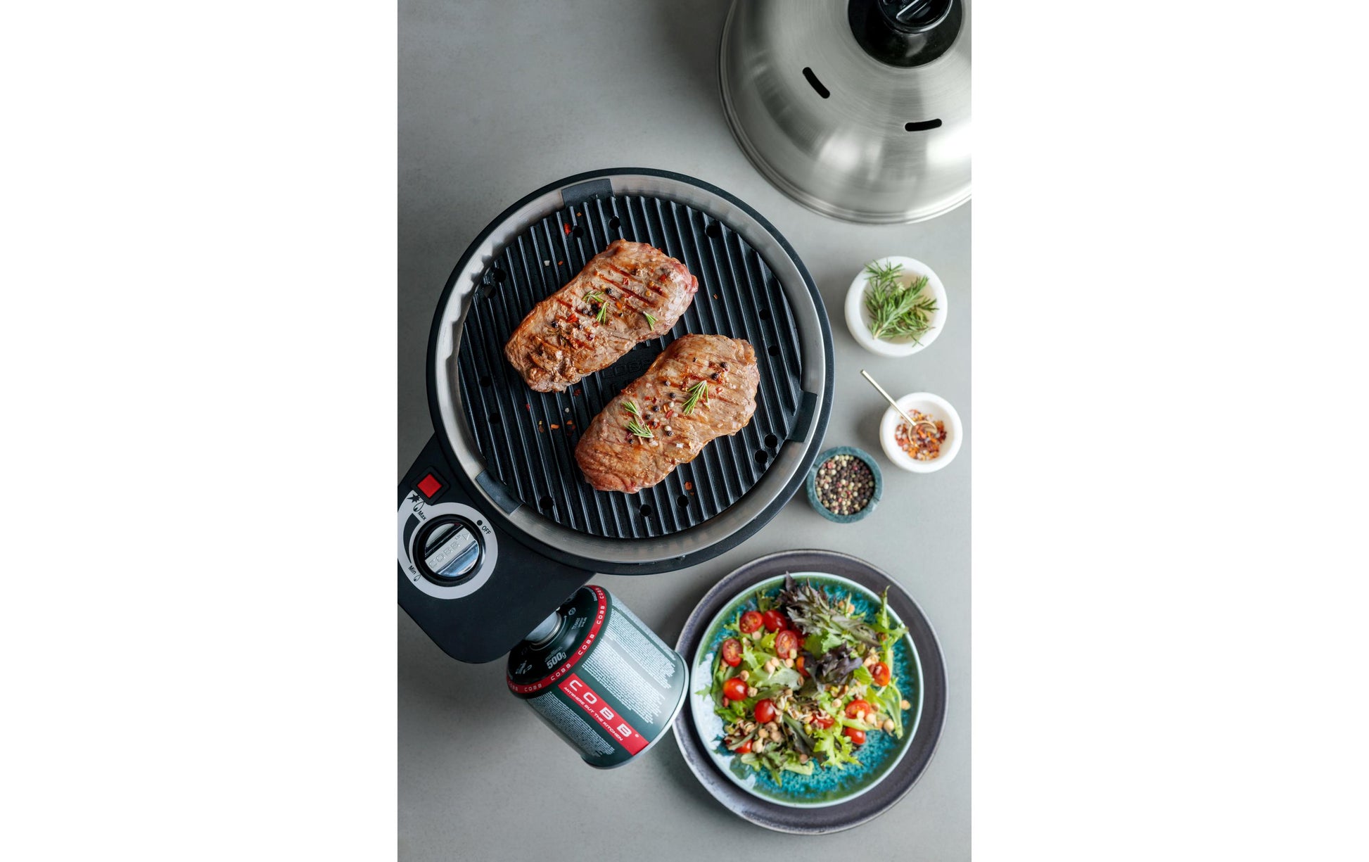 Cobb Gasgrill Deluxe 2.0 – 4 Personen, Gas, 41×41×40 cm – Schwarz/Edelstahl