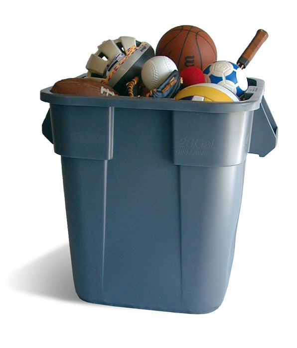 Rubbermaid Müllcontainer (Aussencontainer) BRUTE 3526 – 106 l – Kunststoff (LLDPE), quadratisch – grau