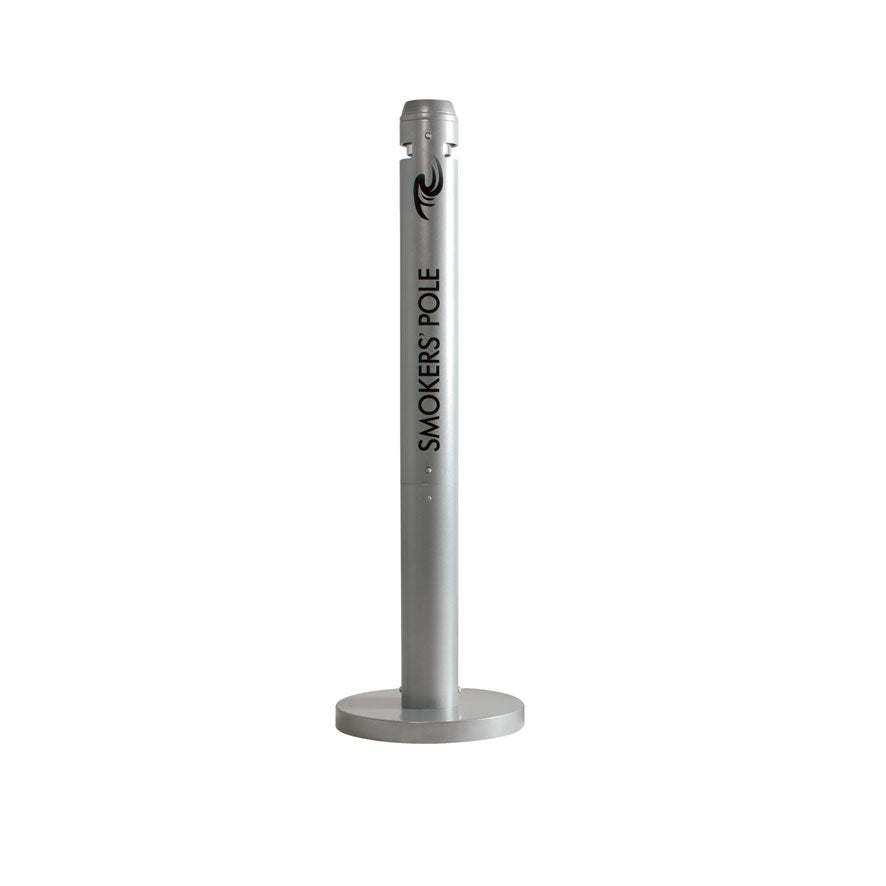 Rubbermaid Standascher – Aluminium, rund – grau – Ø 32,4 × 104,1 cm