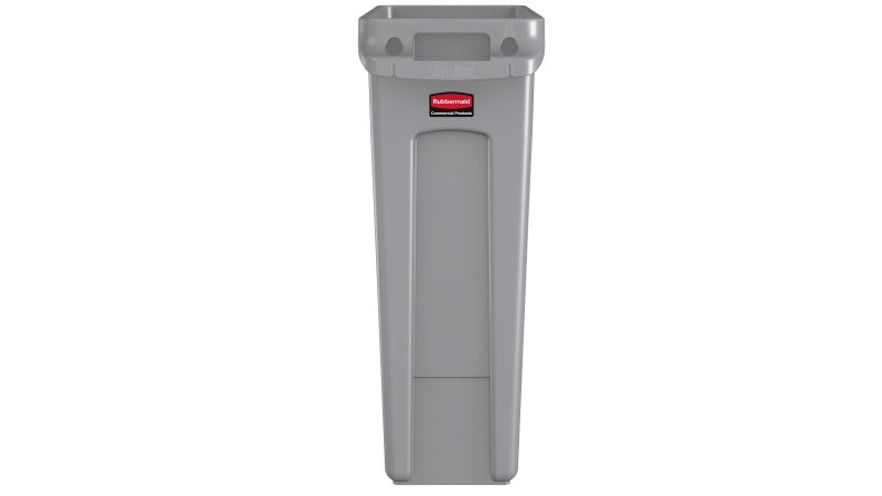 Rubbermaid Recyclingbox Slim Jim – 87 l – Kunststoff, rechteckig – grau