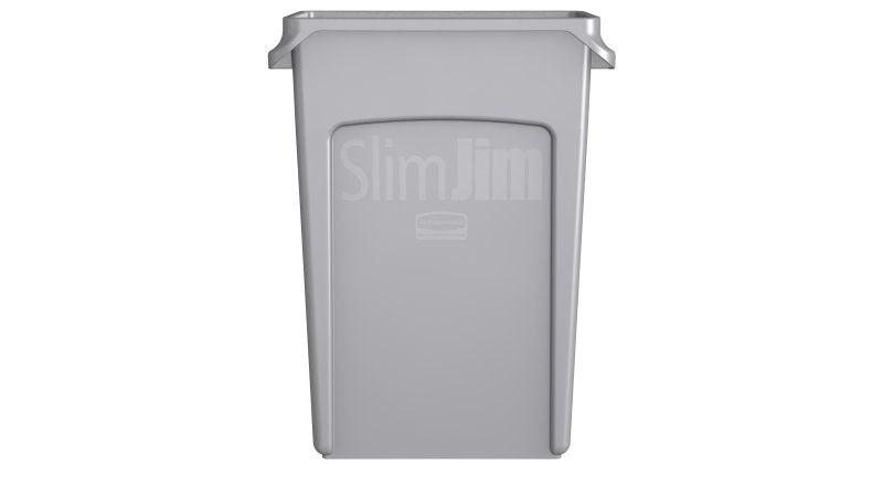 Rubbermaid Recyclingbox Slim Jim – 87 l – Kunststoff, rechteckig – grau
