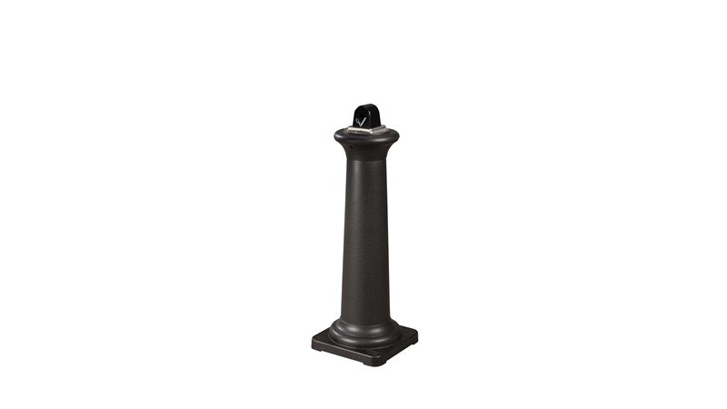Rubbermaid GroundsKeeper Tuscan Standascher – Metall, rund – schwarz – mit Innenkübel – Ø 33,0×97,5 cm