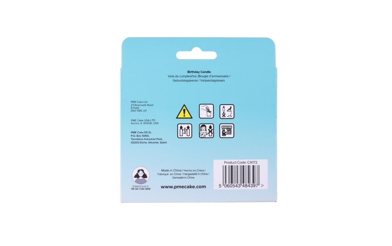 PME Geburtstagskerze – Blau – 7 × 10 cm – 1 Stk