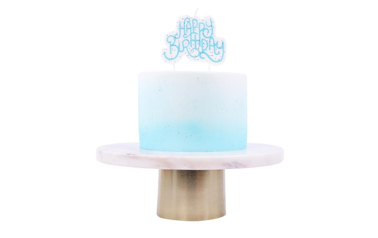 PME Geburtstagskerze – Blau – 7 × 10 cm – 1 Stk
