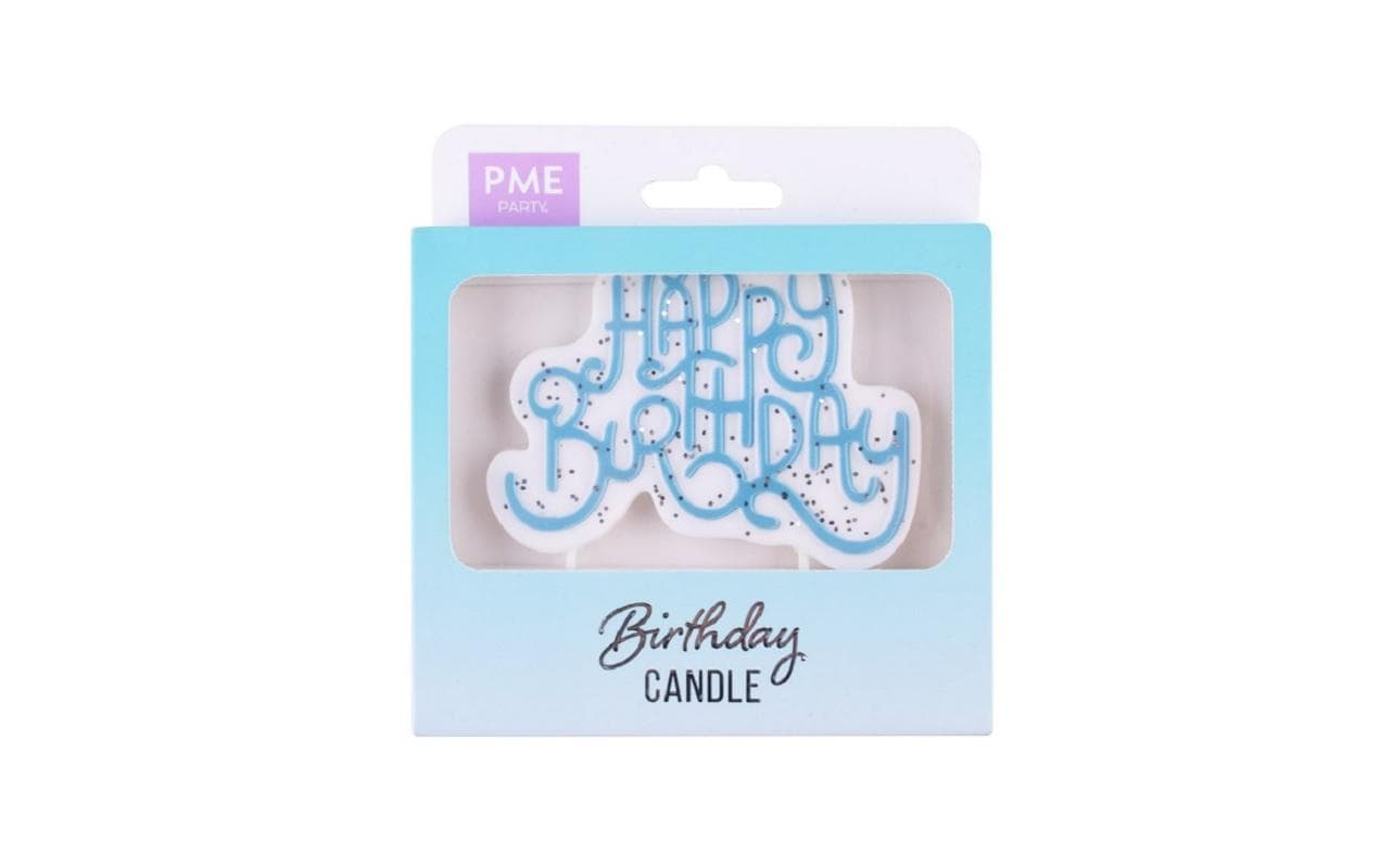 PME Geburtstagskerze – Blau – 7 × 10 cm – 1 Stk