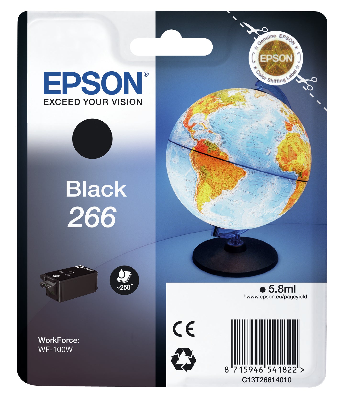 Epson Tintenpatrone 266, Schwarz, 5,8 ml