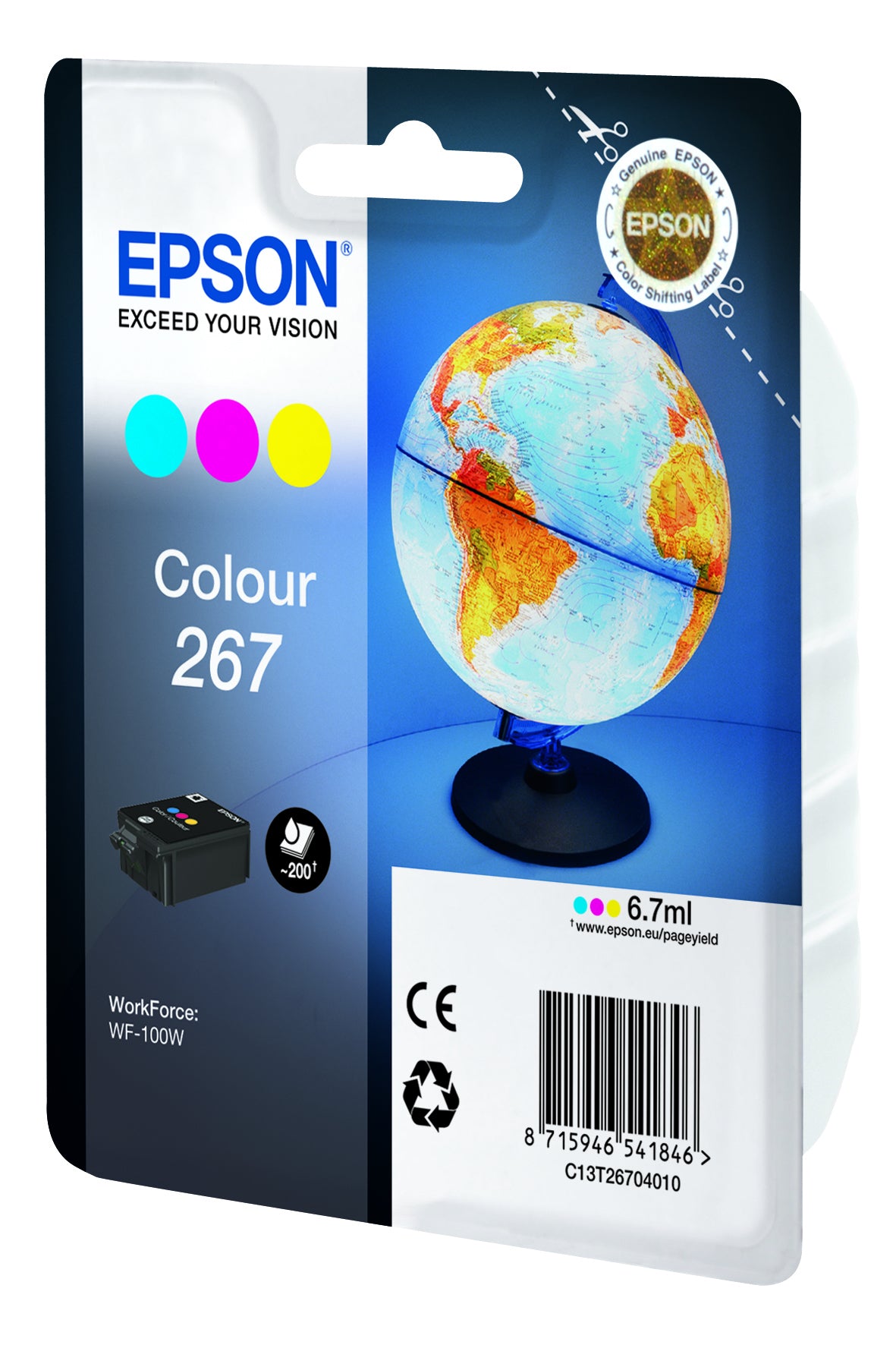 Epson Tintenpatrone 267, 200 Seiten – für Inkjetdrucker/Multifunktionsgeräte