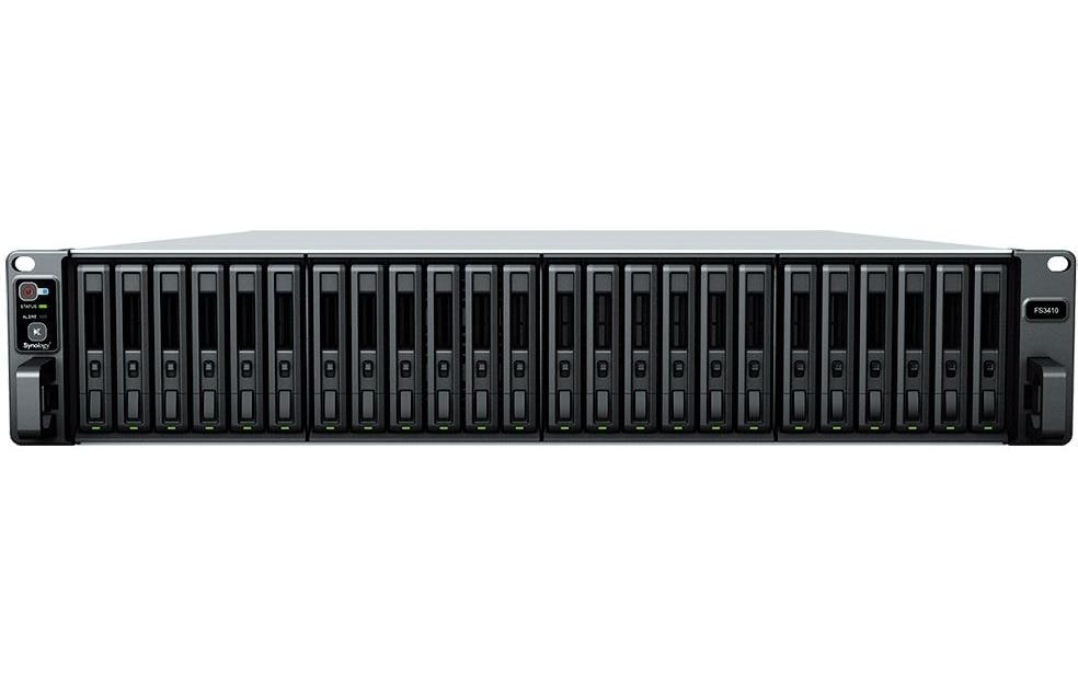 Synology FS3410 – 24-Bay Rack 2U NAS – Intel Xeon D-1541, 16 GB RAM, 10GbE, DSM, für 2,5" SSD, SATA