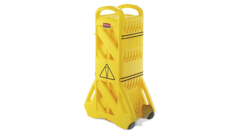 Rubbermaid Mobiles Absperrsystem – Länge bis 4 m – Gelb, PE, Höhe 1000 mm