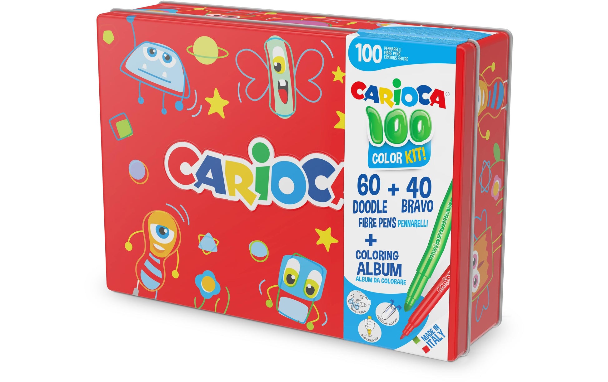 Carioca Filzstifte – Rundspitze, abwaschbar, 100 Farben