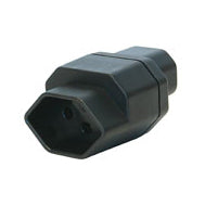 Steffen 1499592 Umwandlungsstecker C14 zu T13 – 3-polig, Schwarz