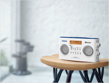 Sangean DPR-26BT – Tragbares DAB+ Radio, UKW, Bluetooth – Weiss