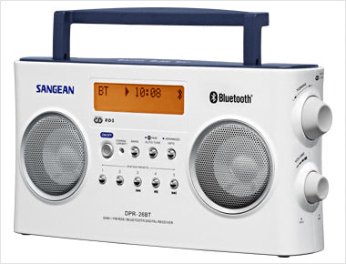 Sangean DPR-26BT – Tragbares DAB+ Radio, UKW, Bluetooth – Weiss