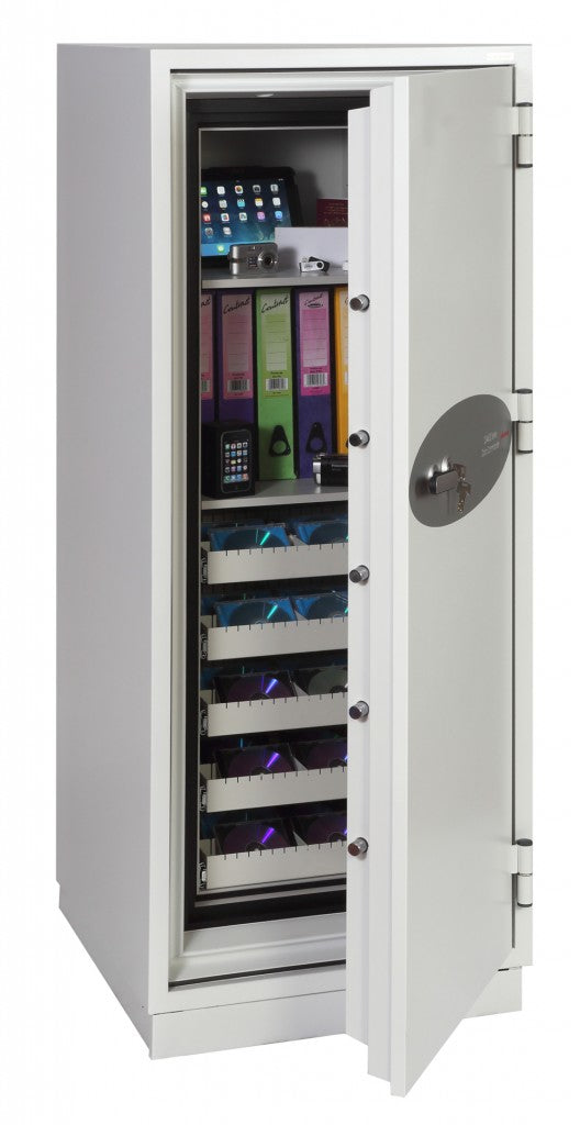 Phoenix Safe Co. Phoenix Datenschutz-Tresor DATA COMMANDER DS4622K – Elektronikschloss – 228,0 l – Feuerschutz 120 min – Weiss