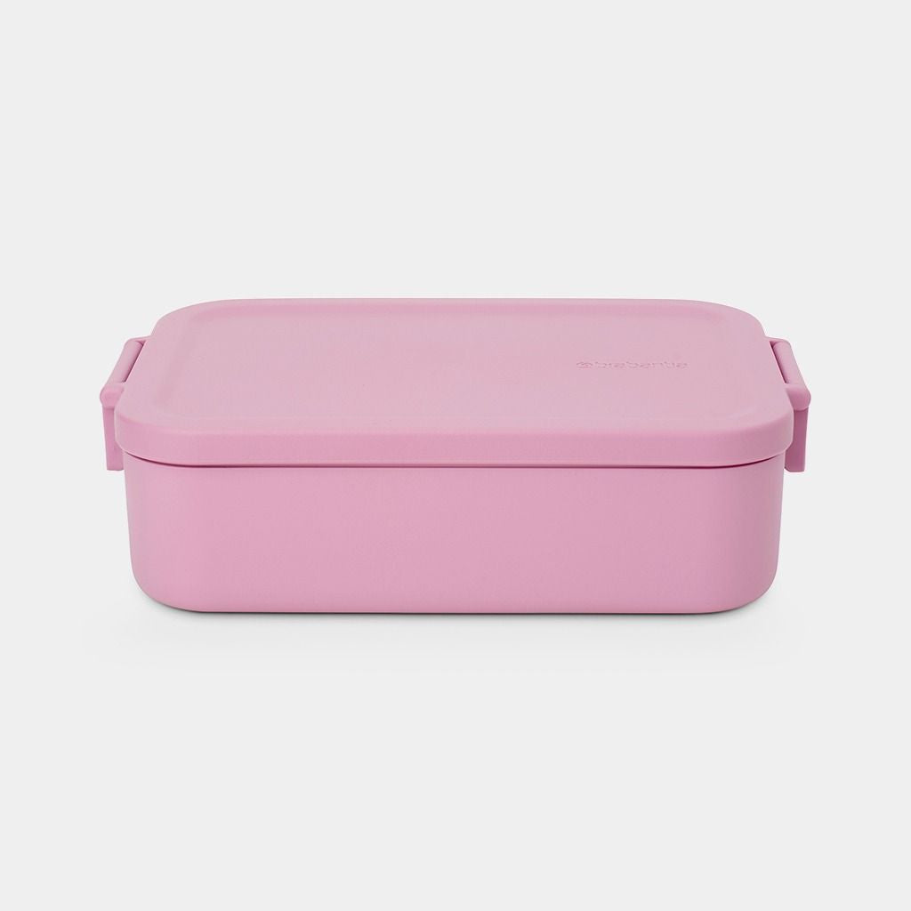 Brabantia Make & Take – Lunchbox 1,1 l, 20 × 13,5 × 5,5 cm, Kunststoff (recycelt), rosa