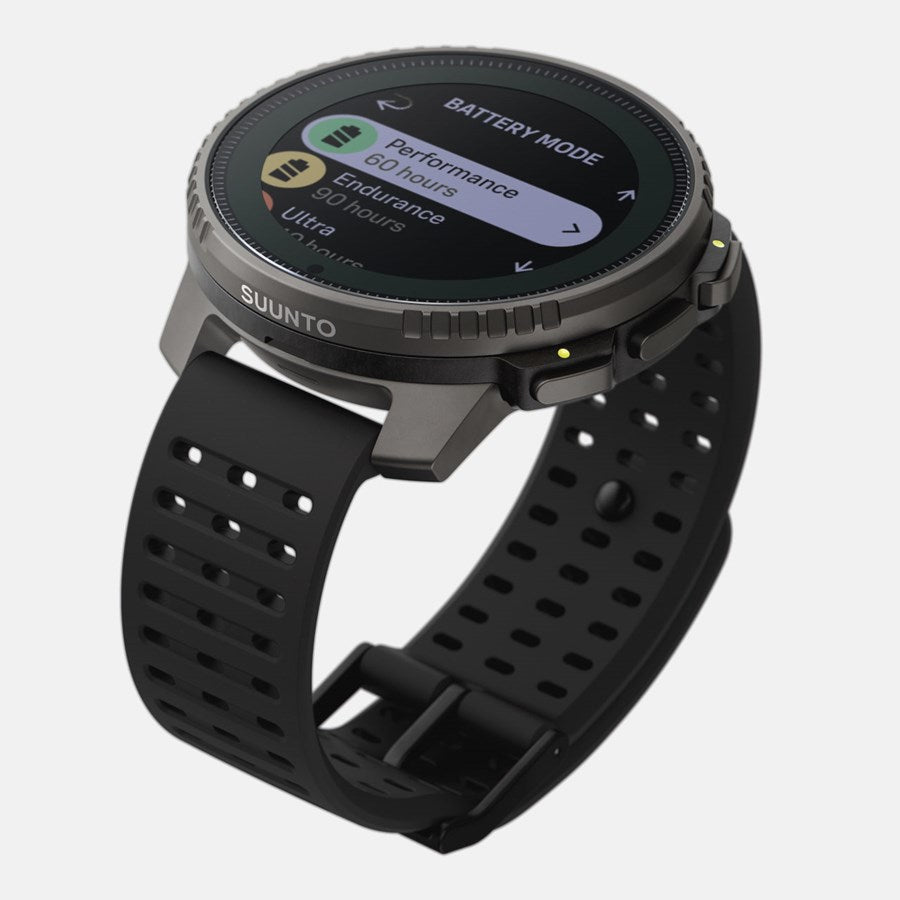 Suunto Vertical Titanium Solar 49 mm GPS – Titan Schwarz, Sportarmband, S/M, 100 m