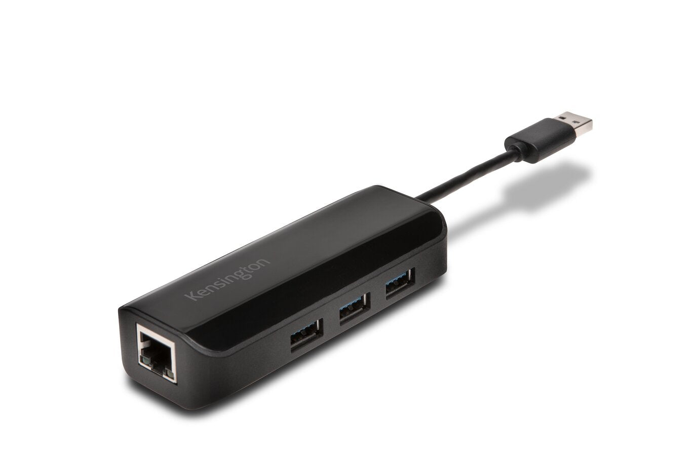Kensington UA3000E USB-Hub – USB-A, 3× USB-A, GbE, für Windows/Mac