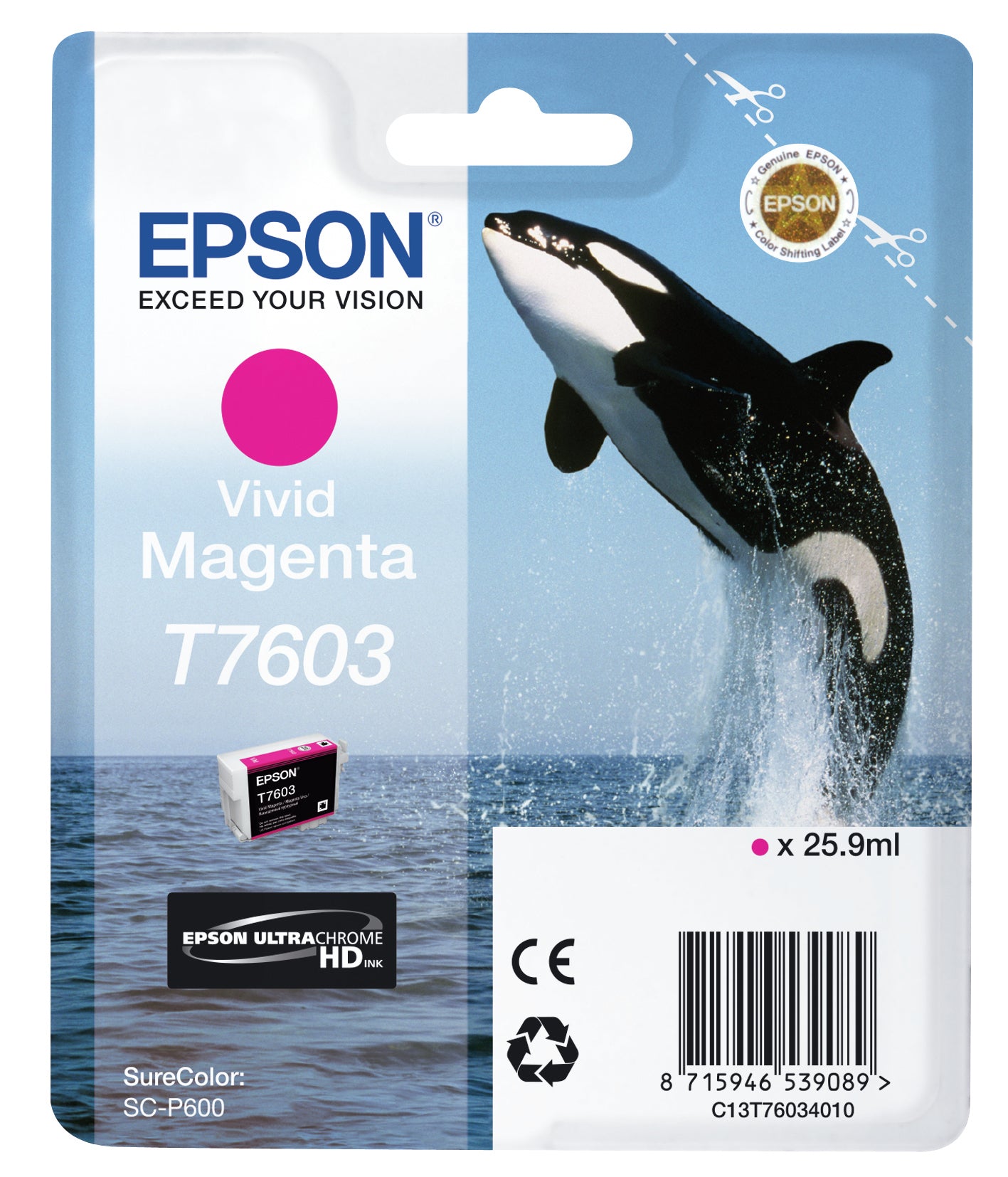Epson Tintenpatrone T7603, Magenta, 25,9 ml