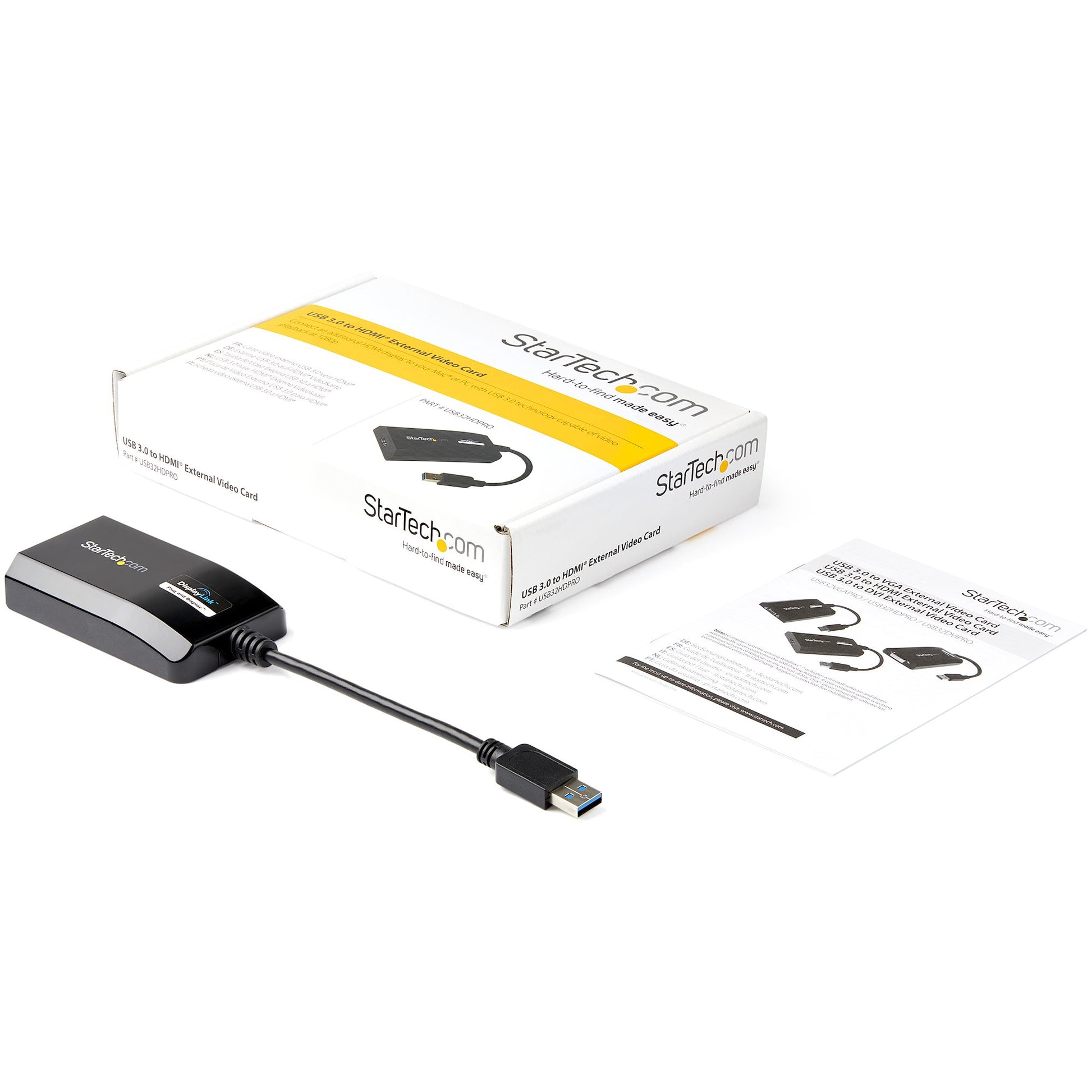 StarTech.com USB-A zu HDMI Adapter – 1920 × 1200, USB 3.2 Gen 1, 0,9 m, für Windows/Mac/Linux