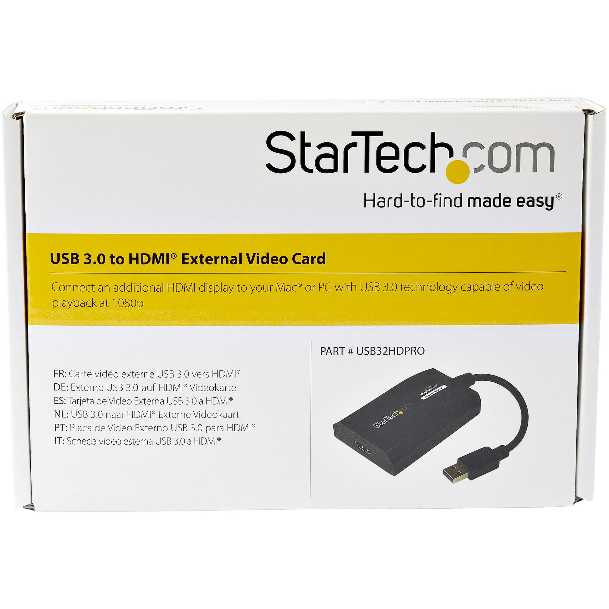 StarTech.com USB-A zu HDMI Adapter – 1920 × 1200, USB 3.2 Gen 1, 0,9 m, für Windows/Mac/Linux